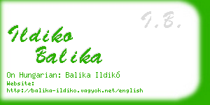ildiko balika business card