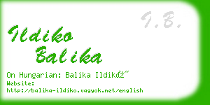 ildiko balika business card